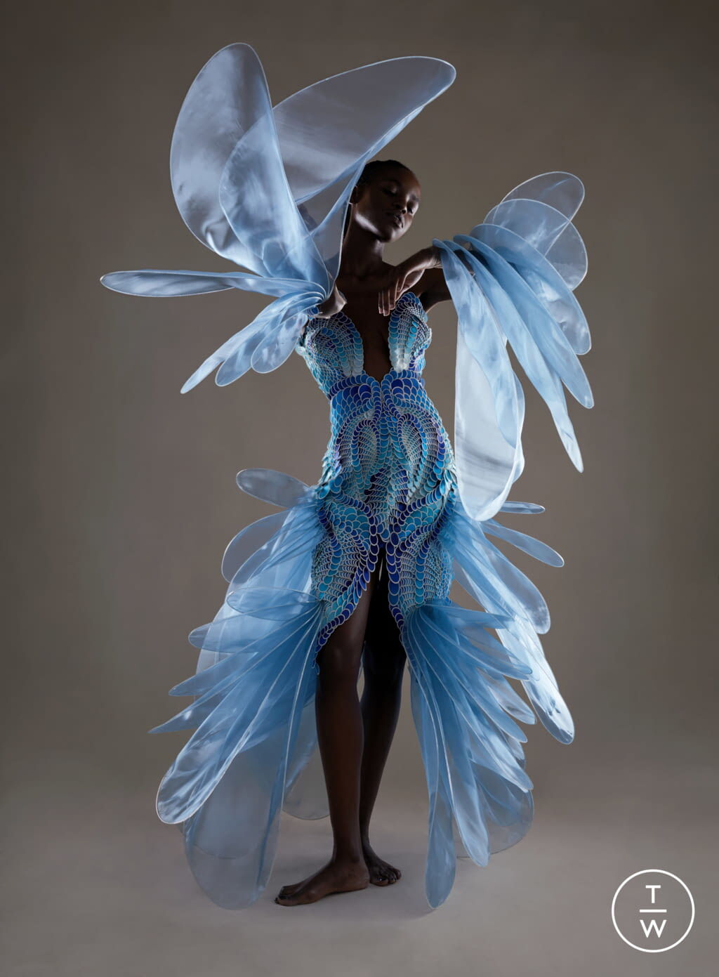 Fashion Week Paris Fall/Winter 2021 look 18 from the Iris Van Herpen collection couture