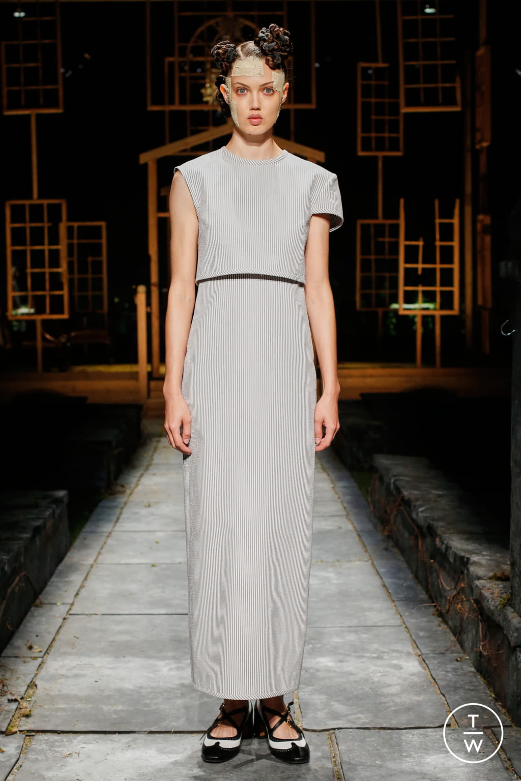 Fashion Week New York Spring/Summer 2022 look 22 from the Thom Browne collection womenswear